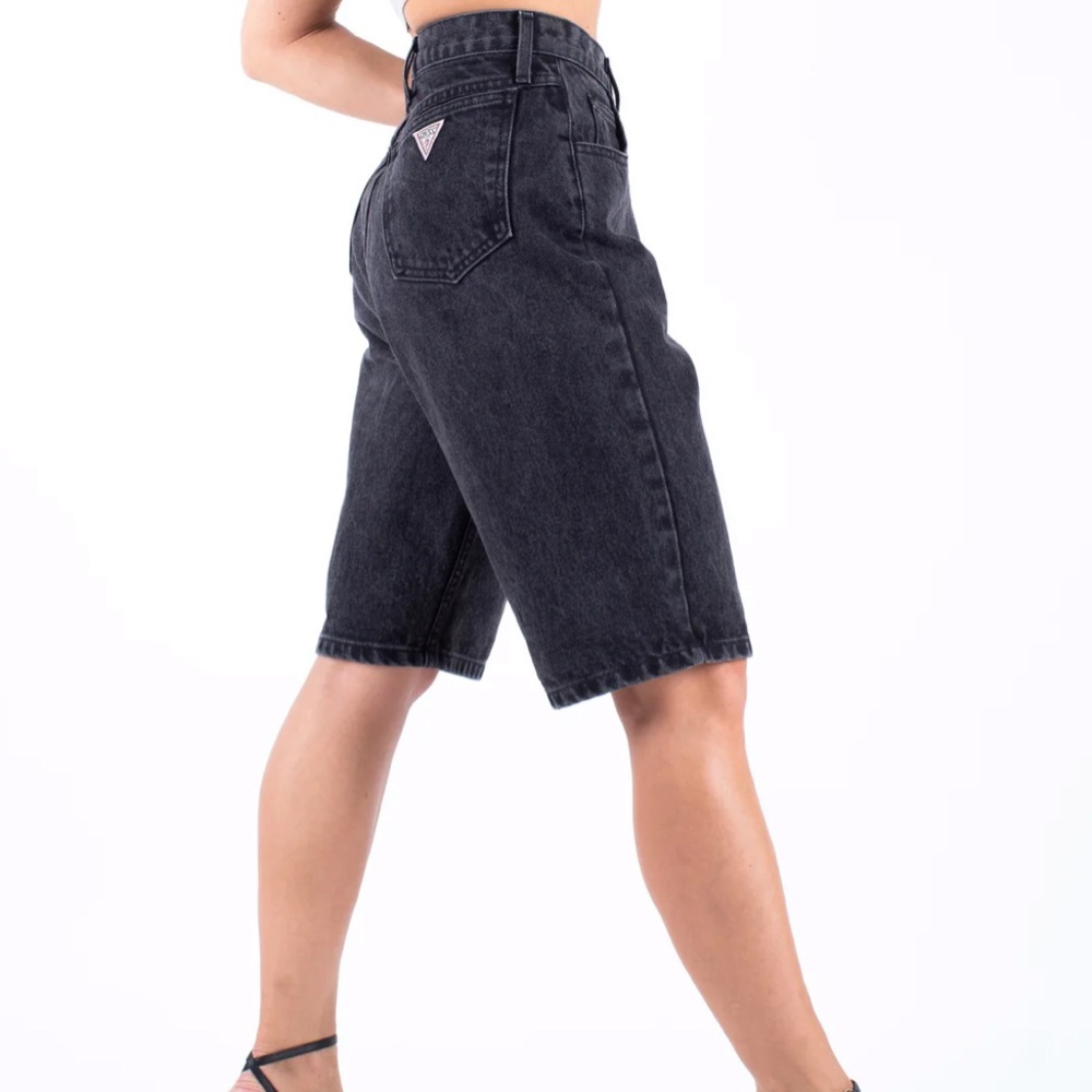 Guess by Georges Marciano Black Denim Boyfriend Shorts